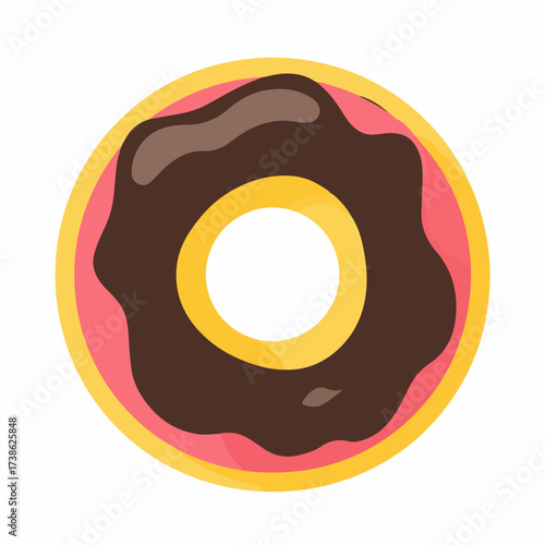 Sleek Donut Icon Minimalistic Design Style