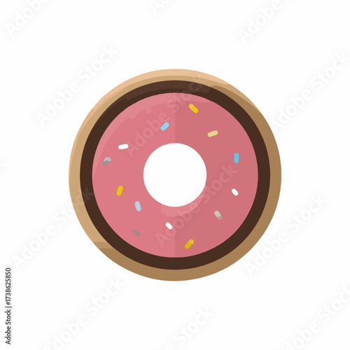 Delicious Donut Vector Icon Flat Style