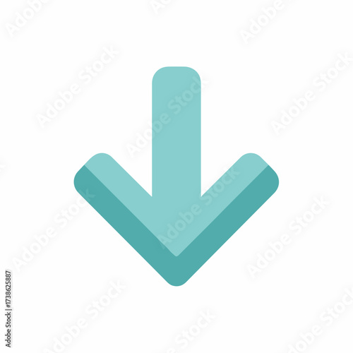 Sleek Download Arrow Symbol Vector