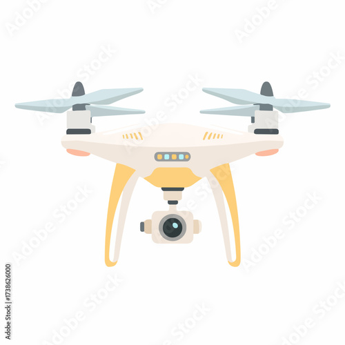 Minimalistic Drone Icon in Flat Style