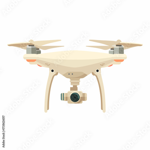 Minimalist Drone Icon in Flat Style