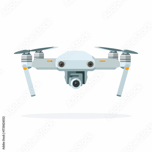 Sleek Drone Icon in Flat Style