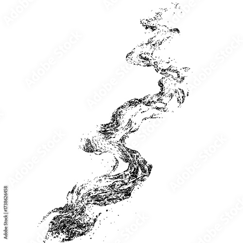 Abstract black and white grunge texture vector design element for background and overlay effect one hundred