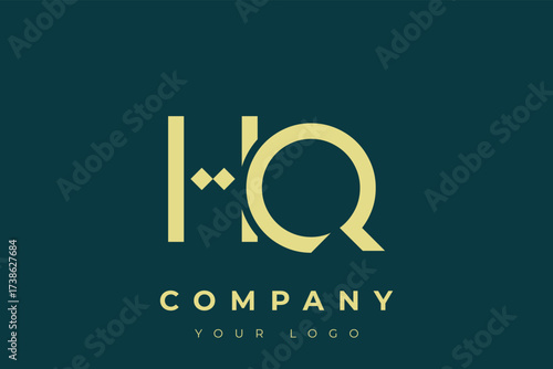 HQ Modern Golden Logo