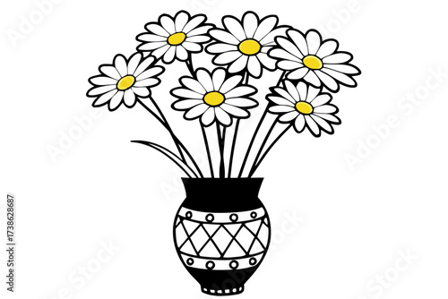 daisies in a vase