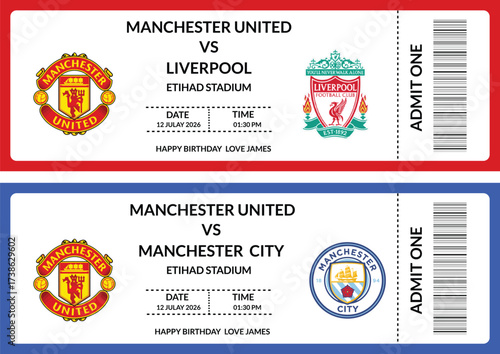 Manchester United vs Liverpool and Manchester City match tickets