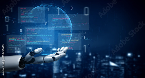 Tableau sur toile AI auditing faulty programming code, detecting anomalies, insecure logic, and suggesting corrections in a humorous and flawed code example