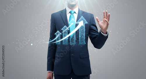 Wallpaper Mural Businesswoman Interacting with Virtual Hologram — Professional Using Augmented Reality Interface for Presentation and Remote Collaboration Torontodigital.ca