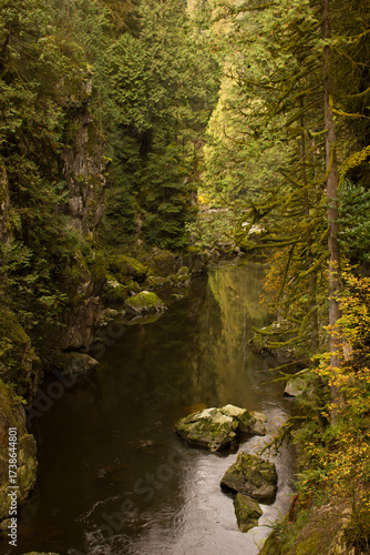 Beautiful Capilano River near Vancouver in Canada