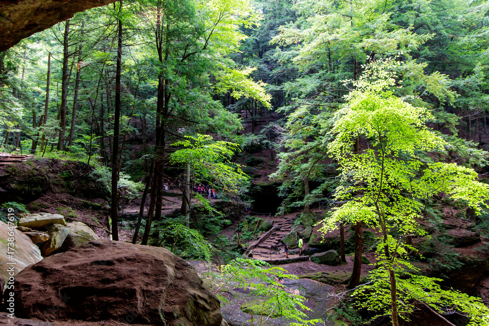 Obraz premium Old Man's Cave, Hocking Hills State Park, Ohio