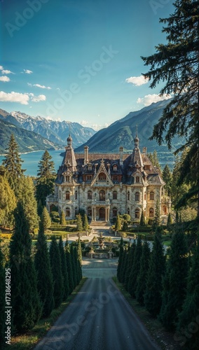 A dreamy mansion with a breathtaking view in the Swiss Alps.