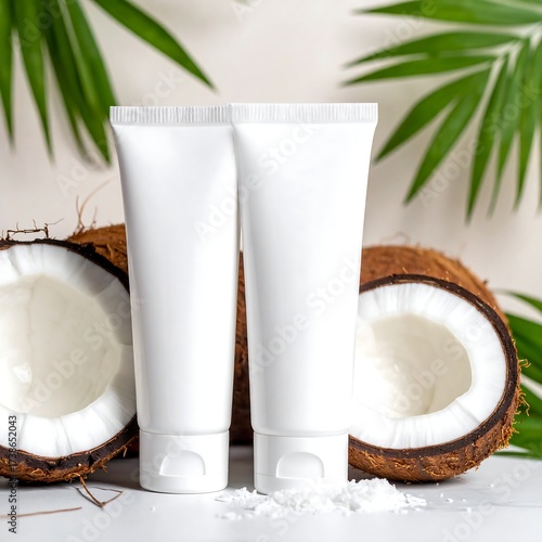 White tubes with coconut