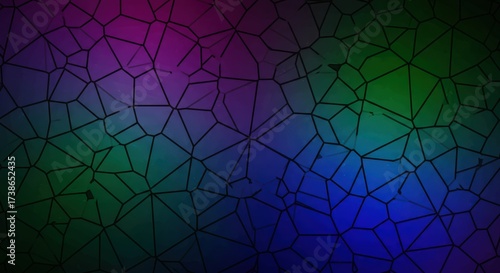 Abstract Luminous Polygonal Crystal Mosaic Background