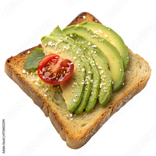 Avocado Toast on transparent background