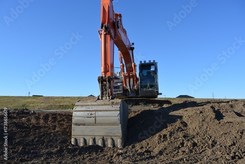 土木工事現場の建設機械