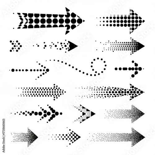 Wallpaper Mural set of vector arrows Torontodigital.ca