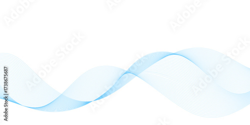 Abstract colorful wave and curve lines with technology background. Abstract frequency sound wave technology and science background. Wavy banner, template design.	