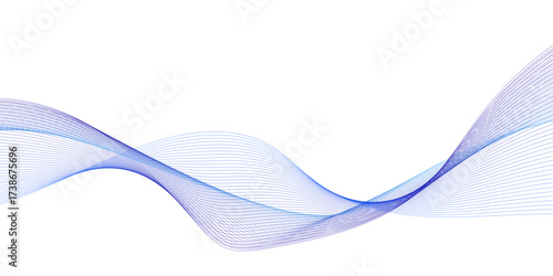 Abstract colorful wave and curve lines with technology background. Abstract frequency sound wave technology and science background. Wavy banner, template design.	