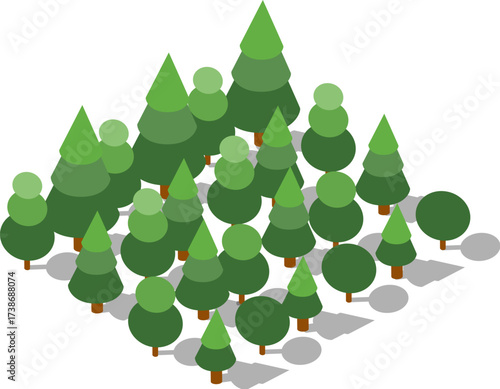 Forest grove natural landscape trees