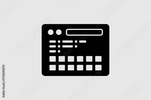 Black website icon simple flat vector design element for web and mobile apps isolated on white background