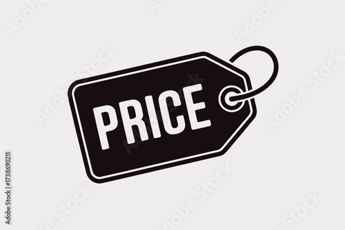 Price tag vector illustration simple flat design isolated on white background for e-commerce and ret