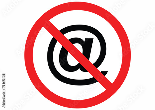 Free Download A prohibition sign with a red circle and diagonal line over a black 