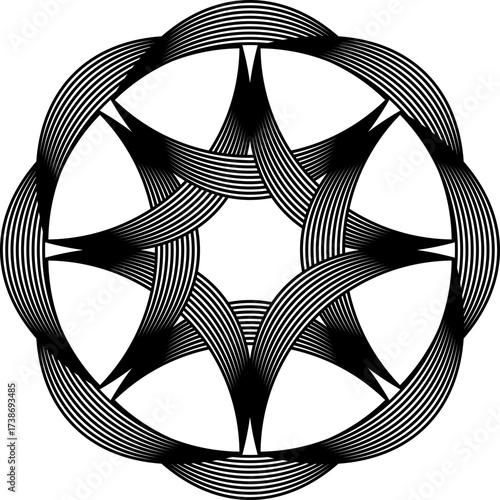Modern geometric design with abstract shapes and vibrant colors / Diseño geométrico moderno con formas abstractas y colores vibrantes / Modernes geometrisches Design mit abstrakten Formen und lebendig