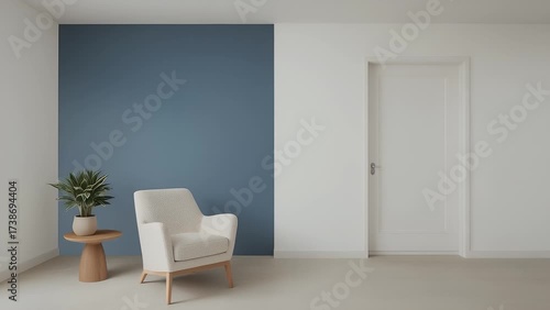Modern Interior Design - Serene Living Room with Natural Light and Minimalist Decor.