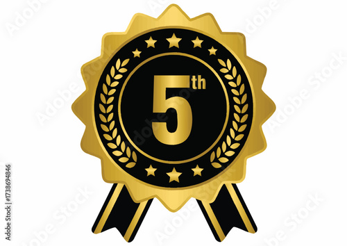 A golden award badge with the number "5th" displayed prominently.
