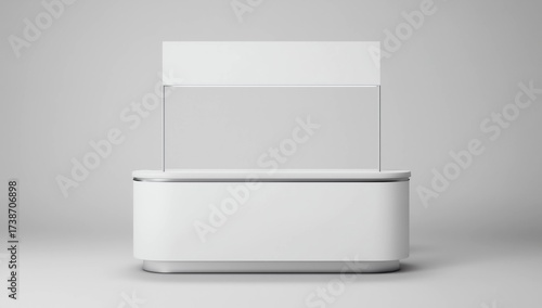 Wallpaper Mural Promotion counter mockup. Isolated vector retail trade stand Torontodigital.ca