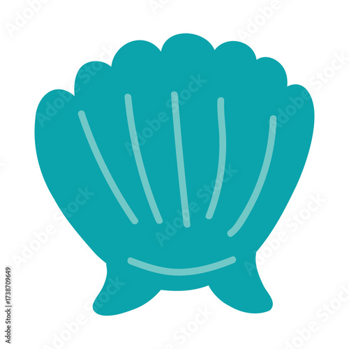 seashell sketch. vector illustration in doodle style 