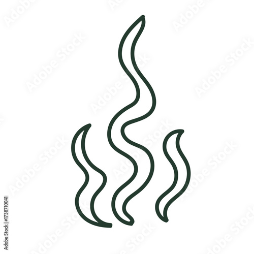 Seaweed isolated . Doodle-style Vector illustration