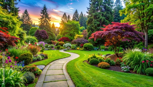 Outdoor landscape garden