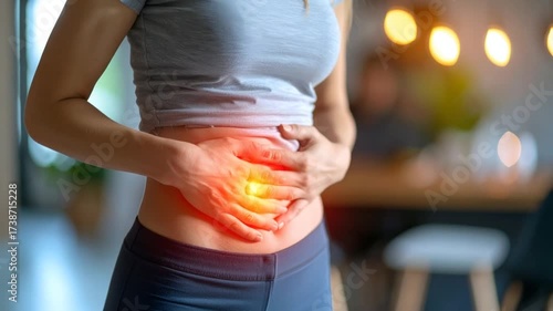 Abdominal distress illustration