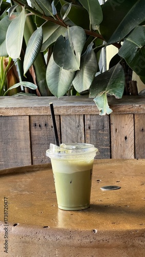 Iced Vanilla Matcha Latte