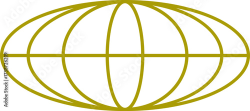 Abstract globe with intersecting lines