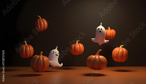 halloween pumpkin with candles