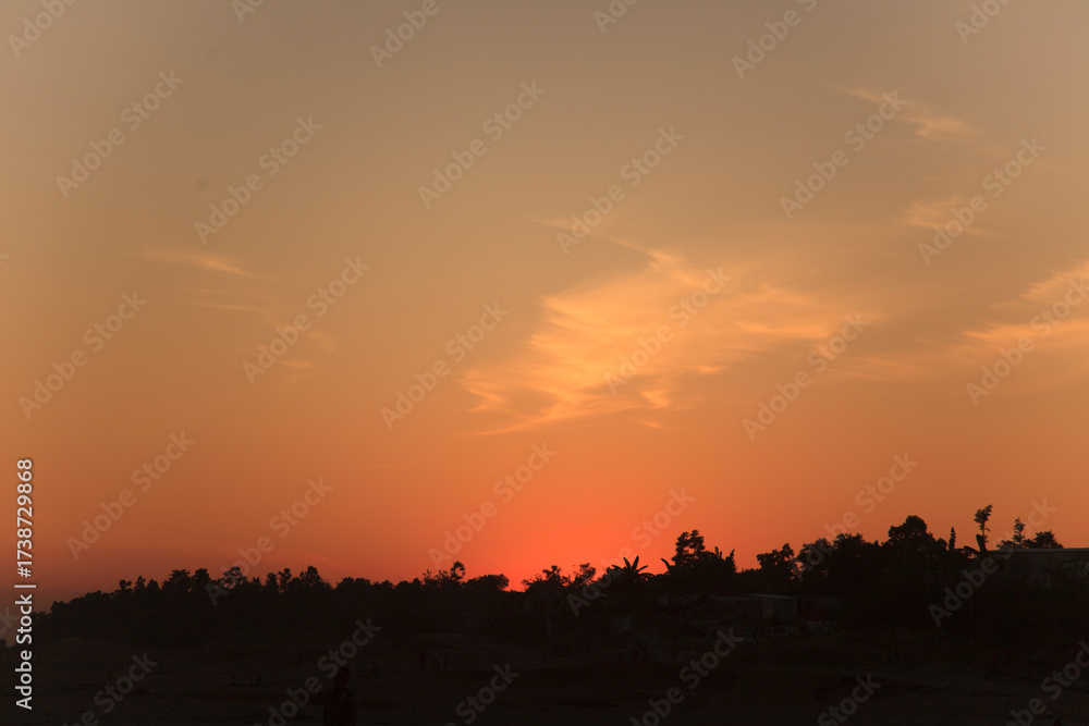 Obraz premium sunset in the mountains