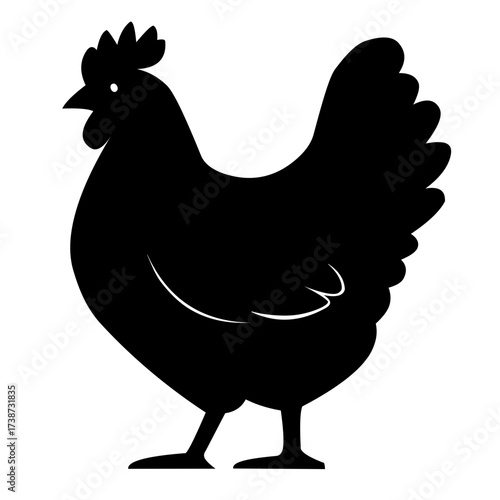 Vector silhouette of chicken