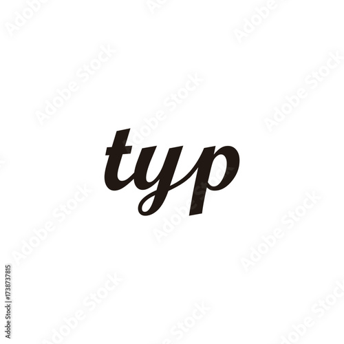 Letter typ connect geometric symbol simple logo vector