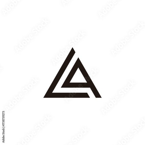 Free Download Letter L and q triangle geometric symbol simple logo vector - GFXLoad