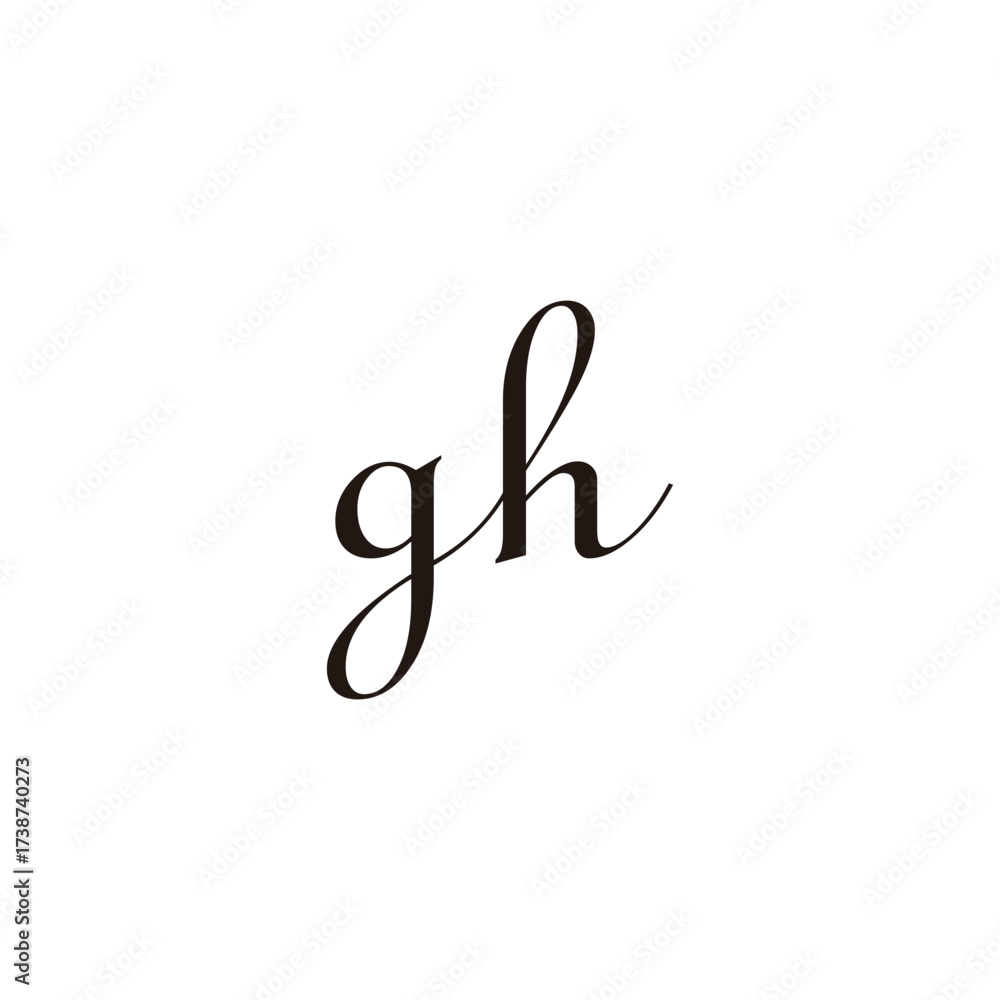 Fototapeta premium Letter gh connect geometric symbol simple logo vector