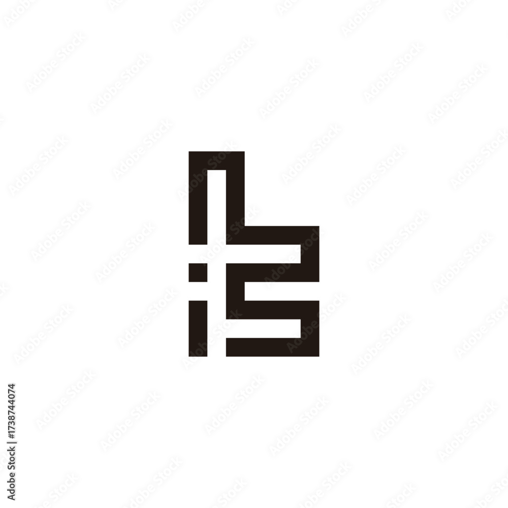 Obraz premium Letter it ti i t square geometric symbol simple logo vector