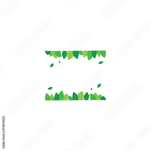 Leaves, spring season geometric simple symbol logo vector