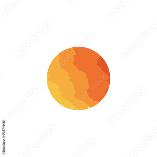 Circle background, sahara desert geometric simple symbol logo vector