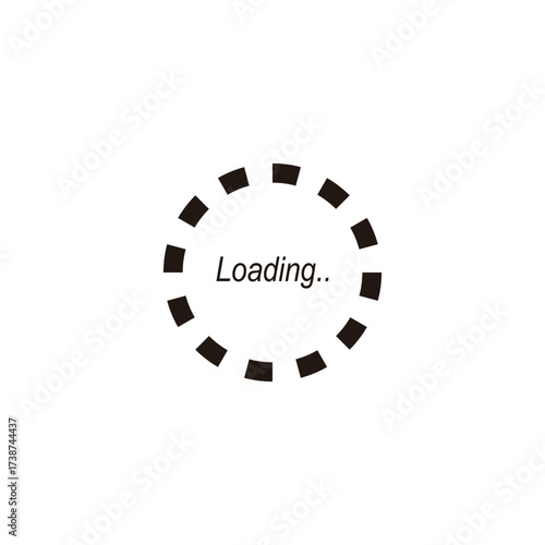 Circle technology, loading, reload geometric simple symbol logo vector