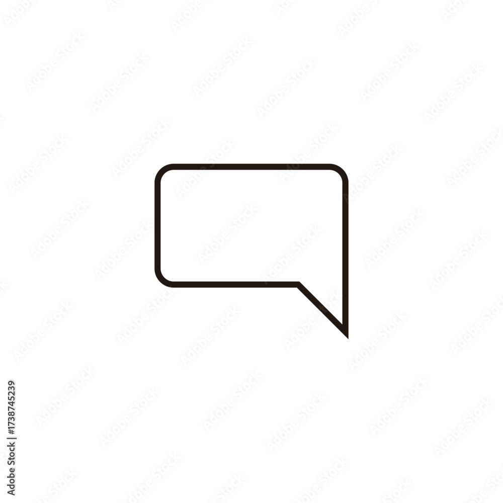 Naklejka premium Line frames, message geometric symbol simple logo vector