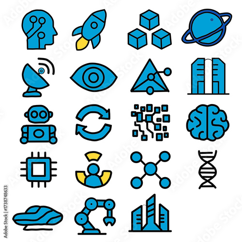 technology icon set