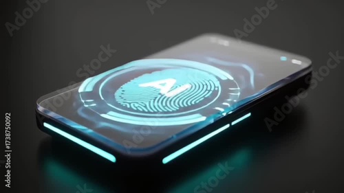 Innovative business strategy planning with a futuristic holographic user interface projecting data over a meeting table