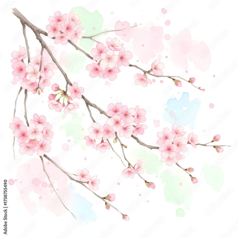 Naklejka premium vector illustration of sakura flower